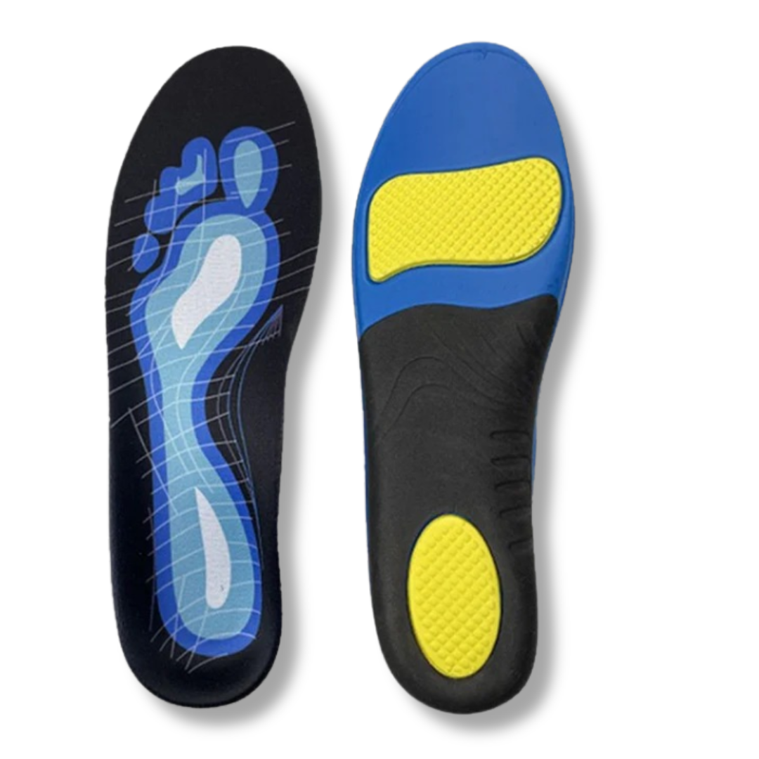 Unisex orthotic insoles providing arch support for enhanced foot comfort and pain relief
