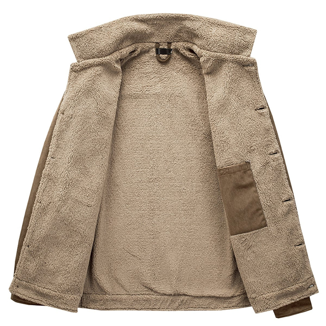 Unisex jacket in a vibrant color, offering visibility for outdoor activities like hiking