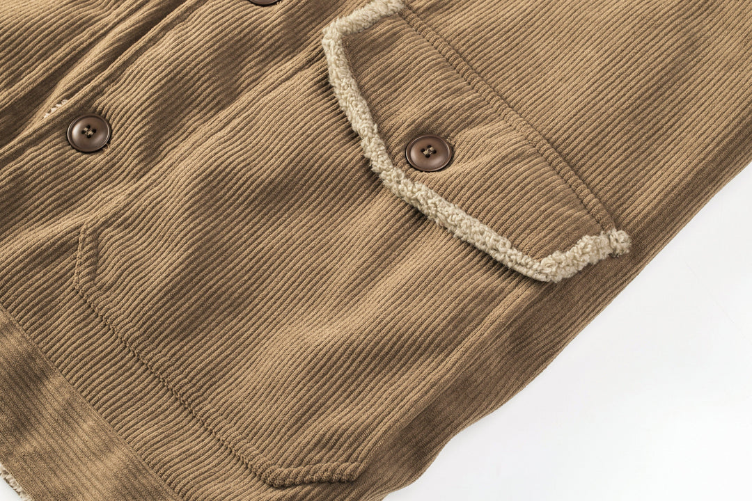 Full-length shot of the Unisex Adventure Jacket, demonstrating its comfortable and practical design