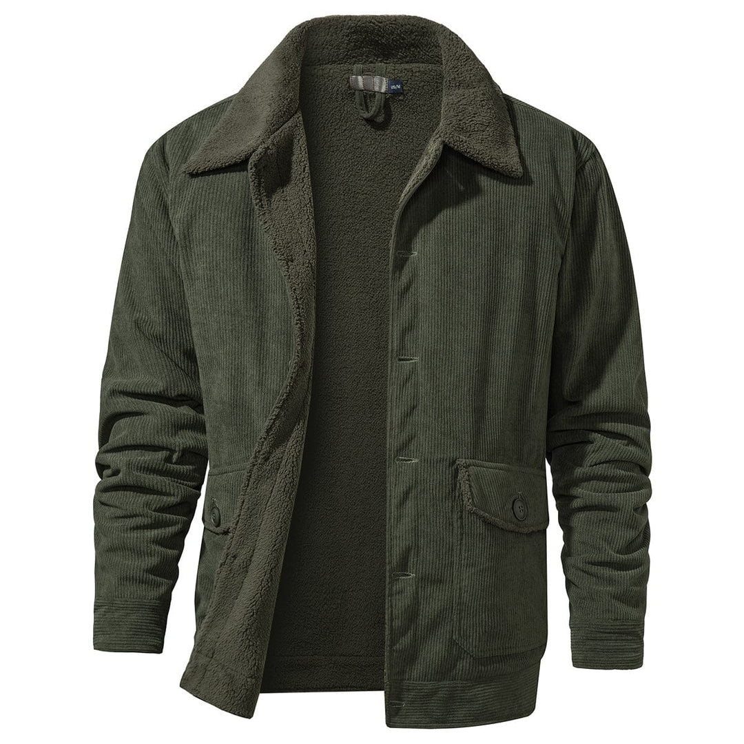 Unisex jacket worn by a man, showcasing the fit and adventure-ready design