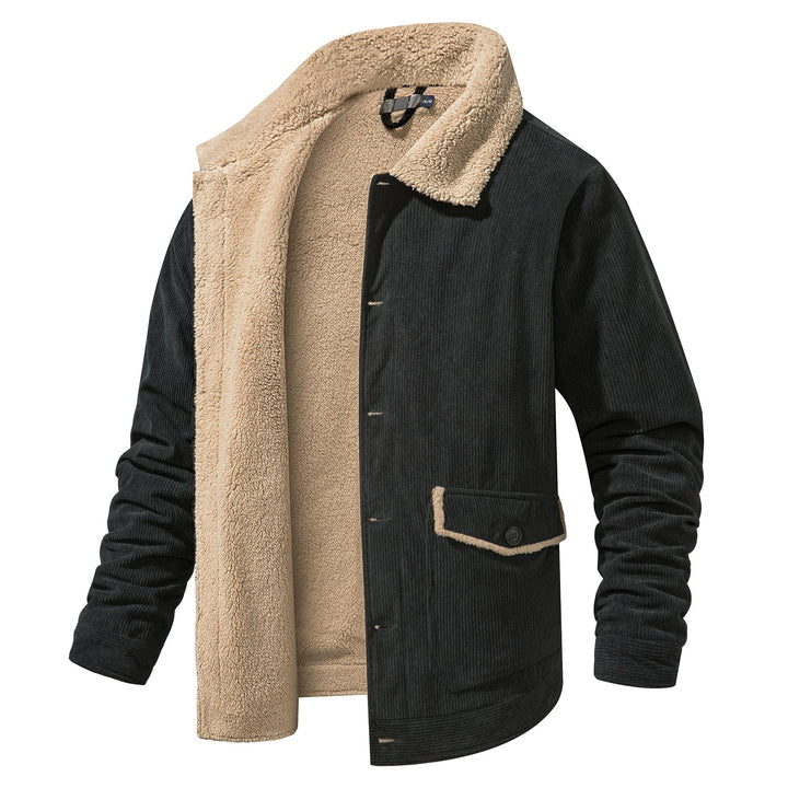 Detail of the zipper and pockets on the weatherproof Unisex Outdoor Adventure Jacket