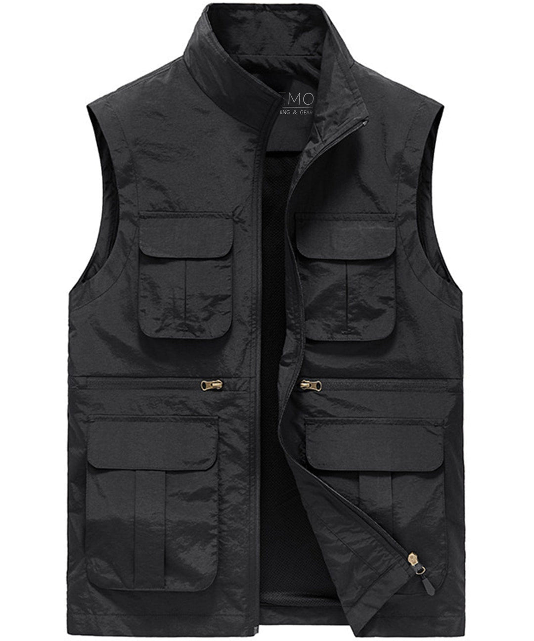 Unisex outdoor vest with multiple pockets for fishing and photography, ideal for travel and hiking.