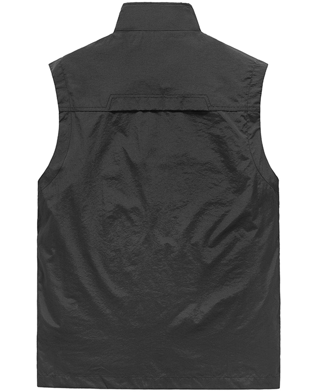 Beige unisex photography vest with many pockets, great for carrying equipment outdoors.