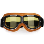 Khaki Leather - Yellow Lens