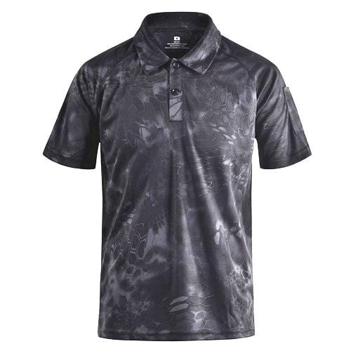 Model wearing a Unisex Performance Quick-Dry Polo, showcasing its relaxed fit and breathability