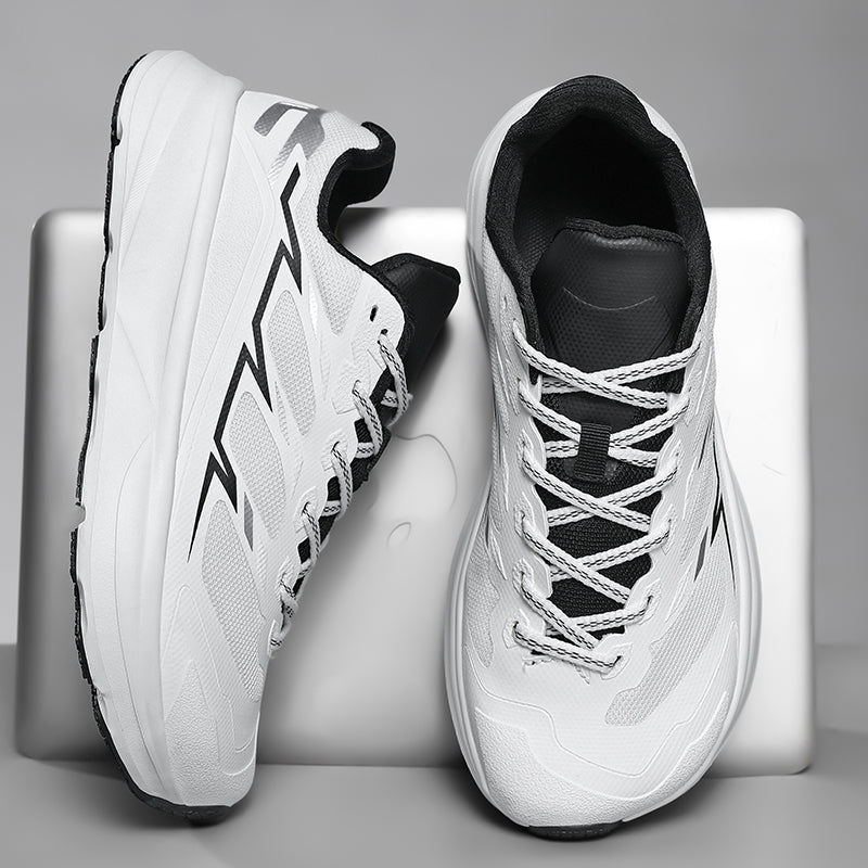 Side profile of Unisex Trail Running Sneakers, demonstrating arch support and padded collar