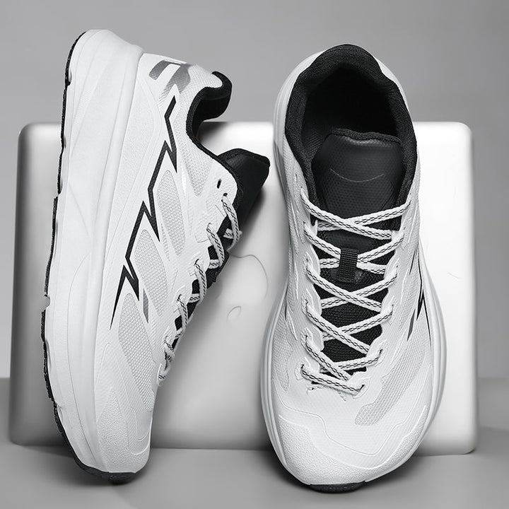 Side profile of Unisex Trail Running Sneakers, demonstrating arch support and padded collar