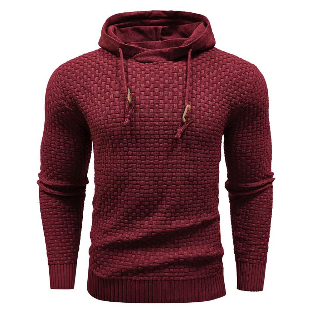 Phantom red fleece hoodie, vibrant color, comfortable pullover for casual outings