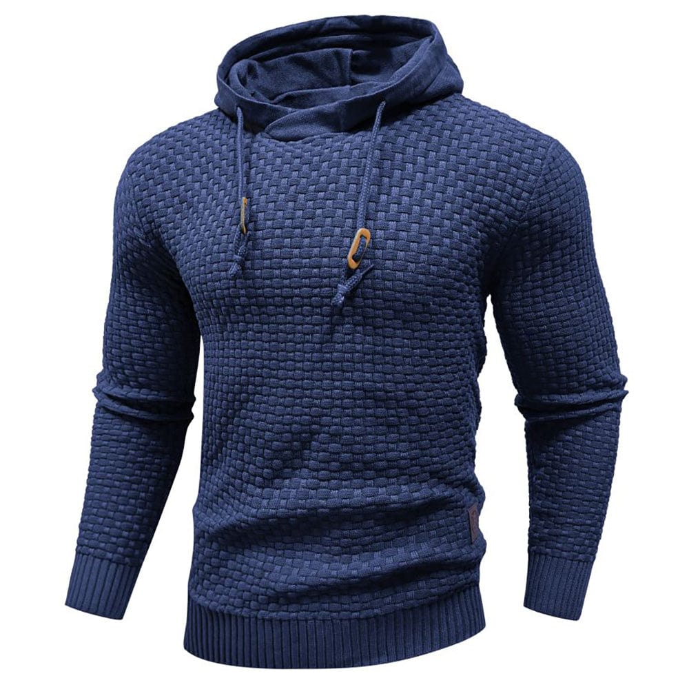 Front view of Phantom Casual Fleece Hoodie, featuring adjustable drawstring, unisex design