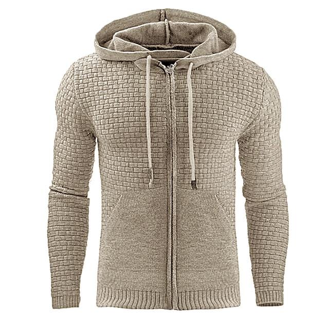 Casual unisex full-zip sweatshirt, warm outerwear, everyday style