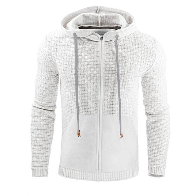 Unisex casual full-zip hoodie with pockets, warm and versatile