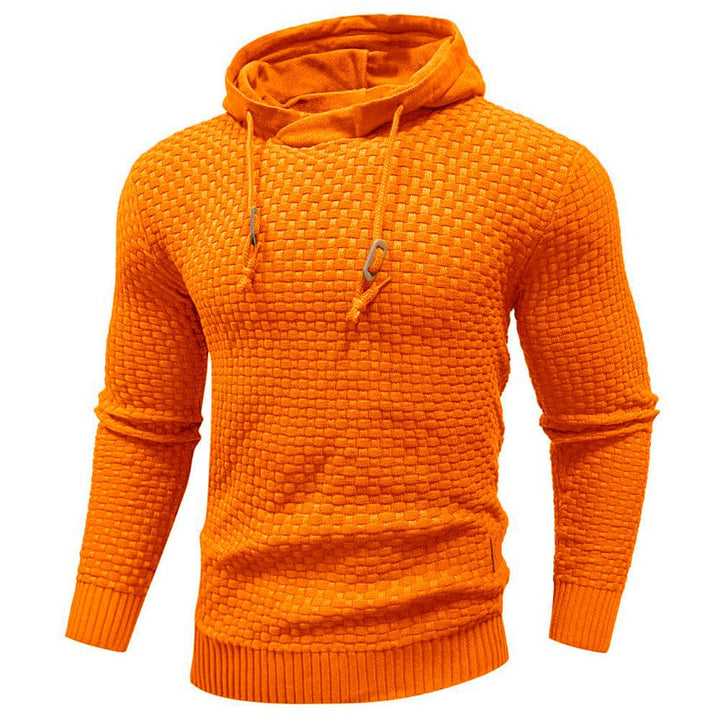 Unisex Phantom Hoodie in vibrant orange, comfortable cotton blend for casual wear & fall fashion, durable.