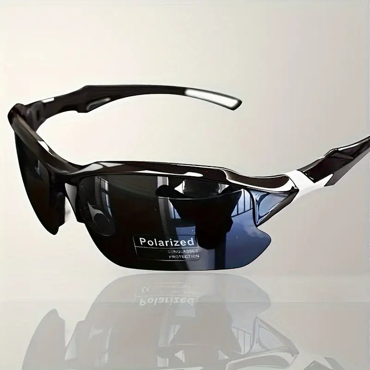 Unisex polarized sports sunglasses for active performance, offering UV protection for outdoor activities.
