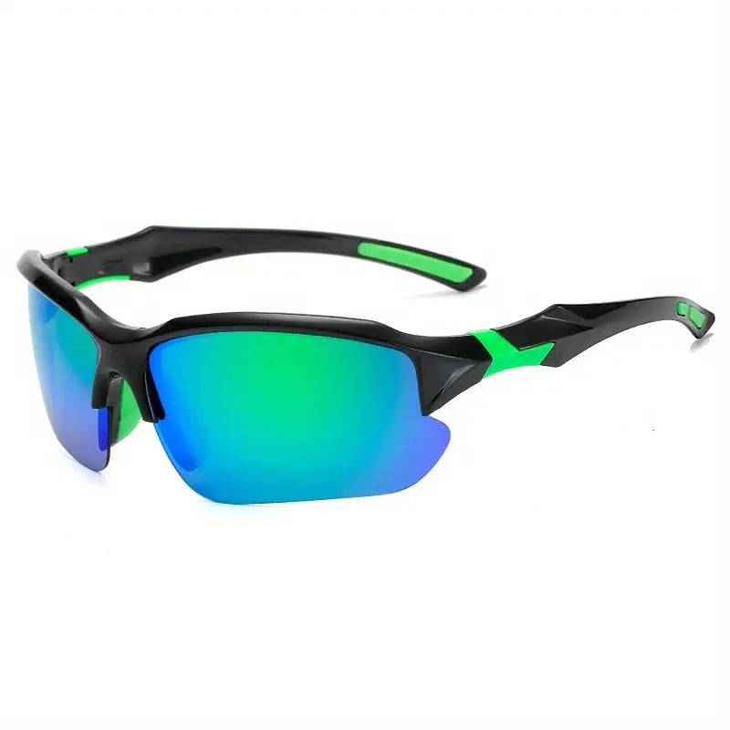 Comfortable unisex activewear sunglasses with polarized lenses. Ideal for outdoor sports and UV protection.