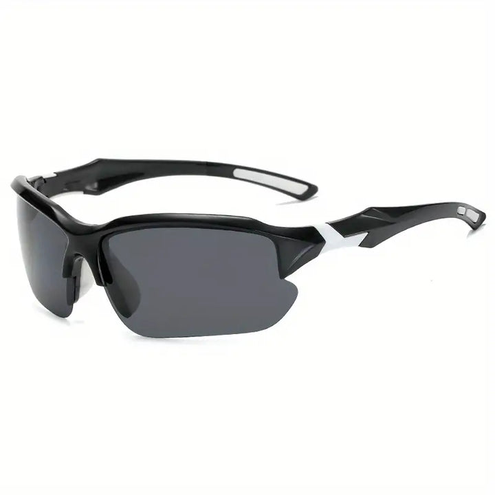 Unisex activewear sunglasses with polarized lenses, designed for peak performance & UV eye protection during sports.