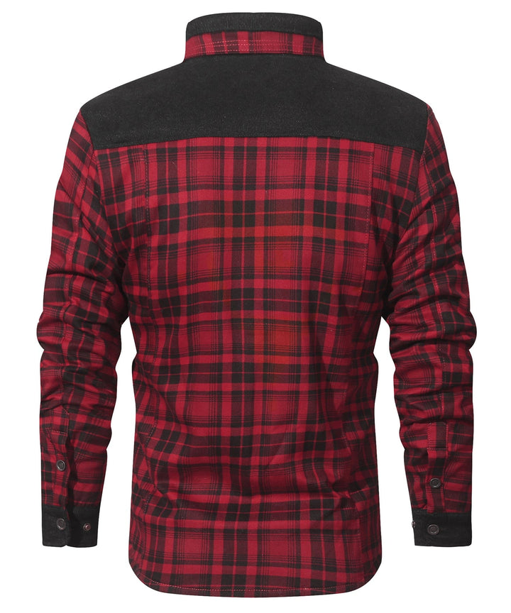 Winter essential: a unisex insulated plaid flannel jacket, designed for warmth and style
