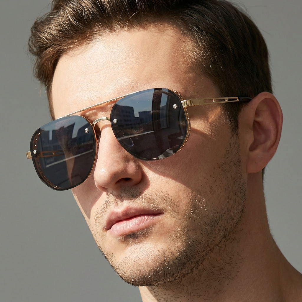 Unisex retro oval sunglasses displayed with outdoor wear, emphasizing their function as stylish shades.