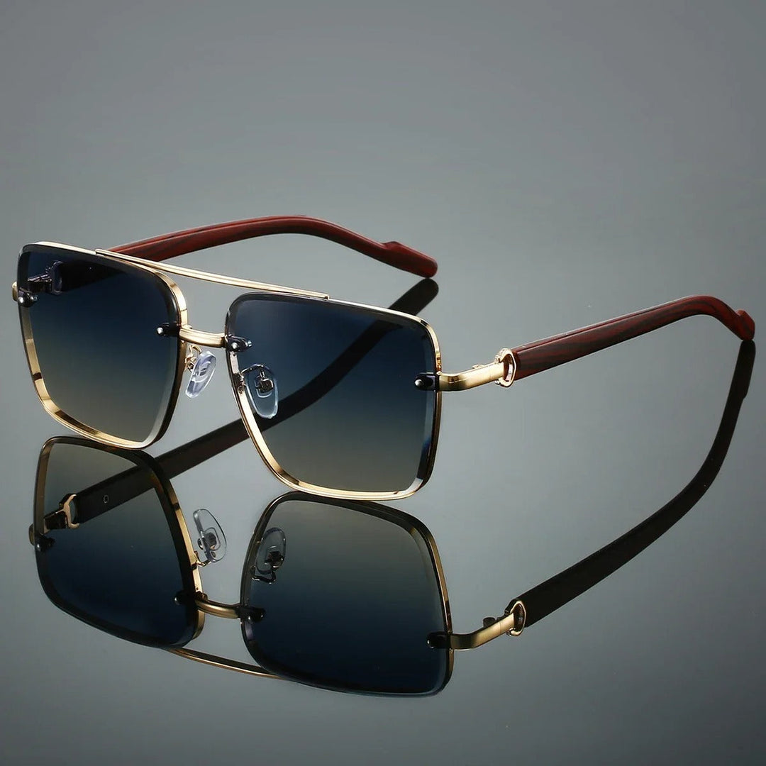 Classic retro square alloy sunglasses, tinted lenses for UV protection, trendy eyewear for all genders