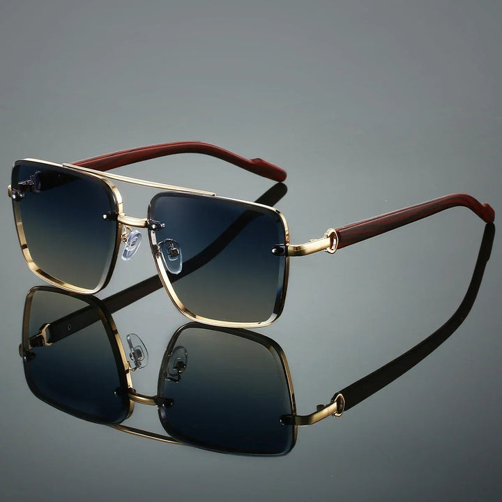 Classic retro square alloy sunglasses, tinted lenses for UV protection, trendy eyewear for all genders