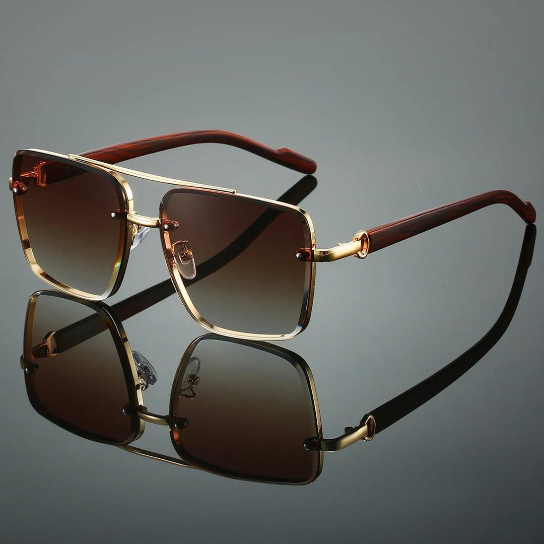 Unisex square-shaped alloy frame sunglasses, vintage style, essential fashion accessory with UV filter