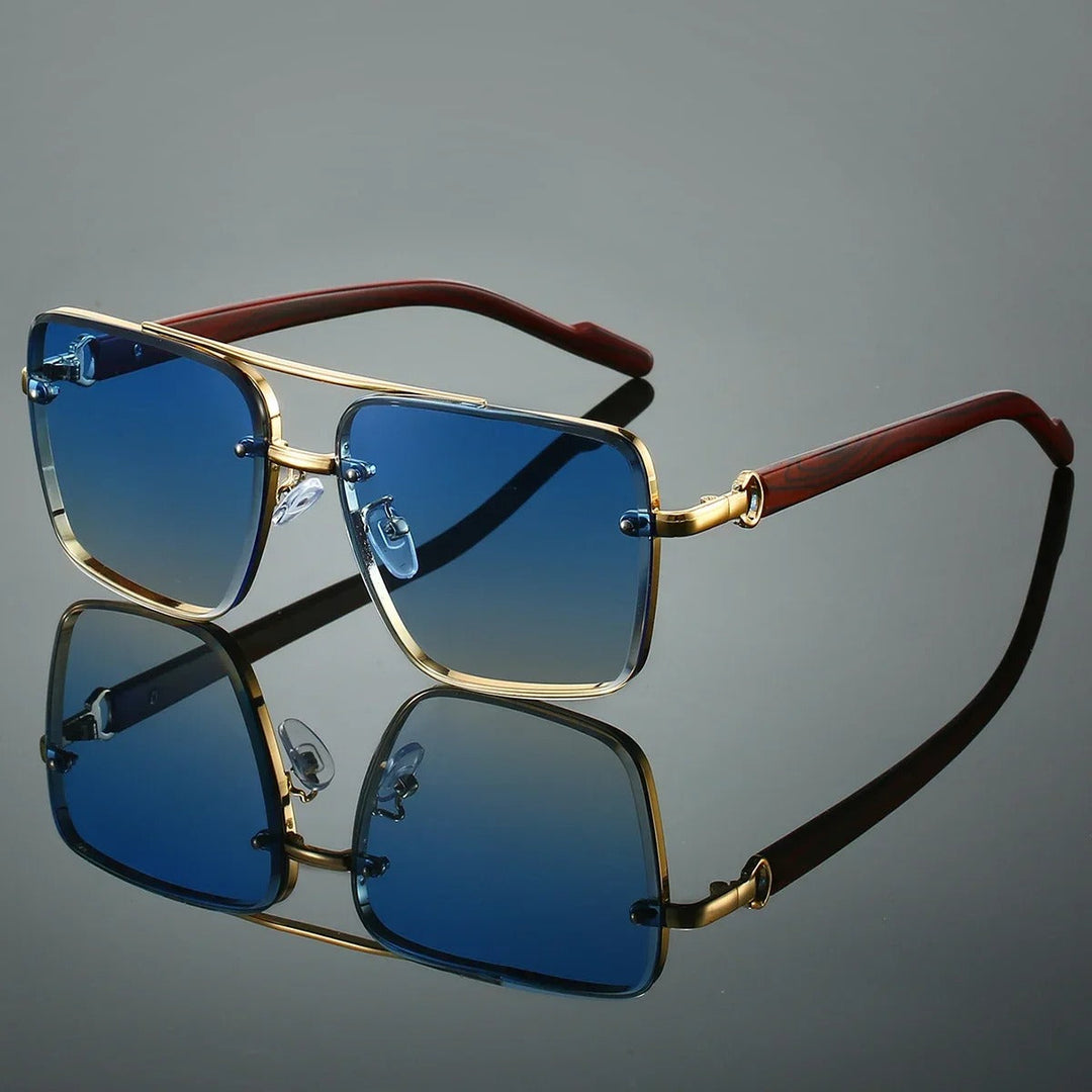 Stylish retro square sunglasses with a durable alloy frame, perfect for sun protection and a chic look