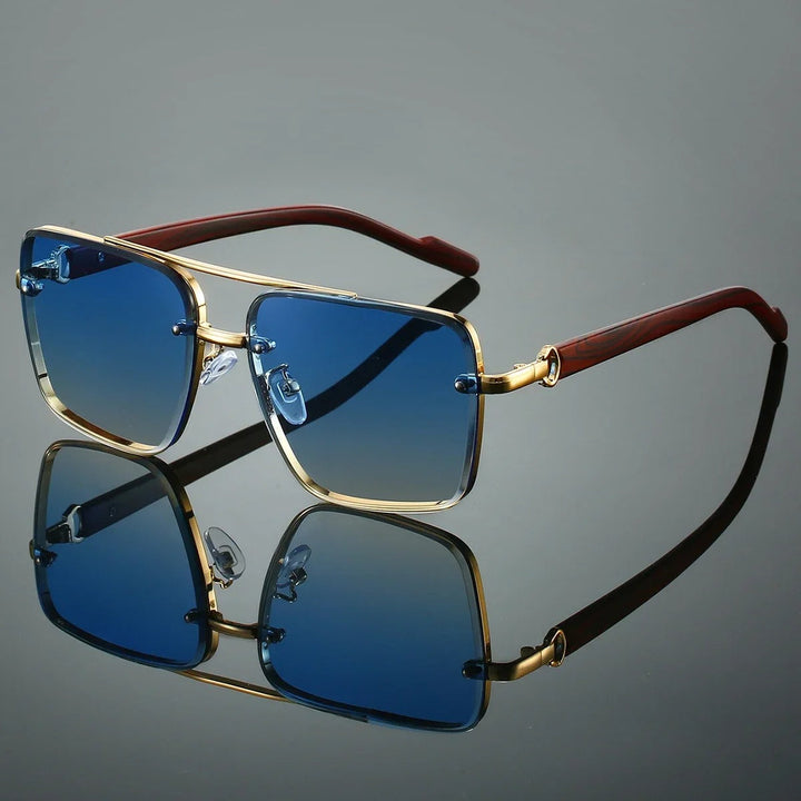 Stylish retro square sunglasses with a durable alloy frame, perfect for sun protection and a chic look