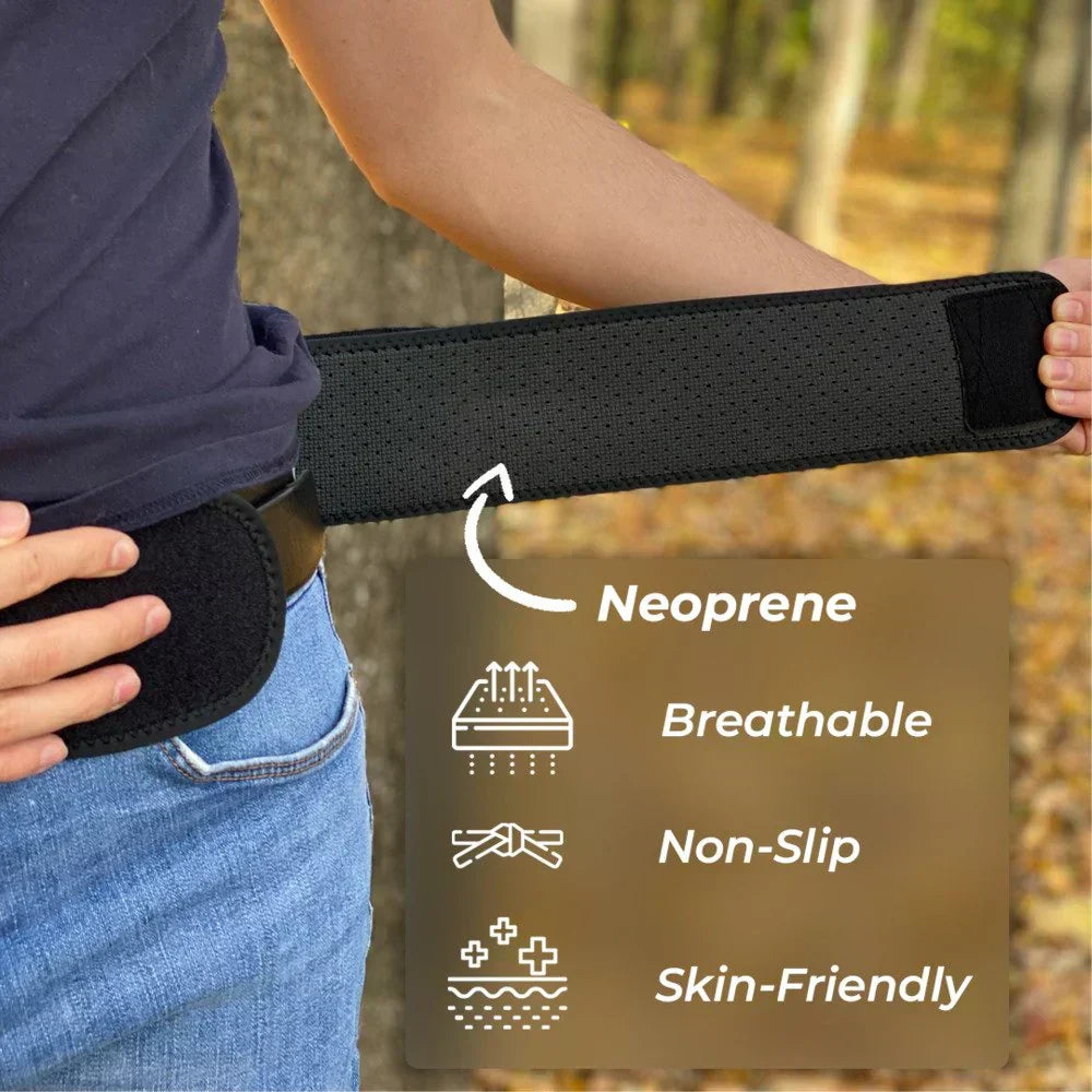 Sciatica pain relief belt, providing stable lower back & SI joint support. Comfortable, adjustable fit.