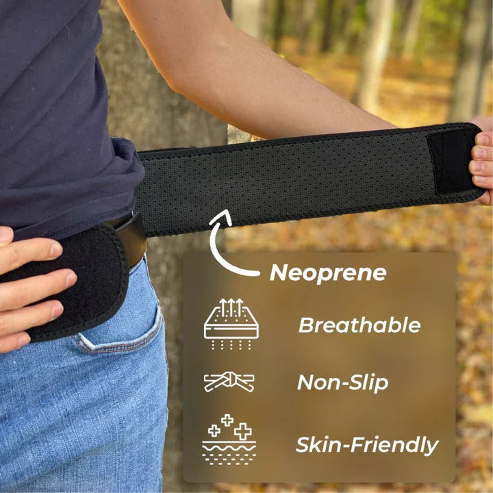 Sciatica pain relief belt, providing stable lower back & SI joint support. Comfortable, adjustable fit.