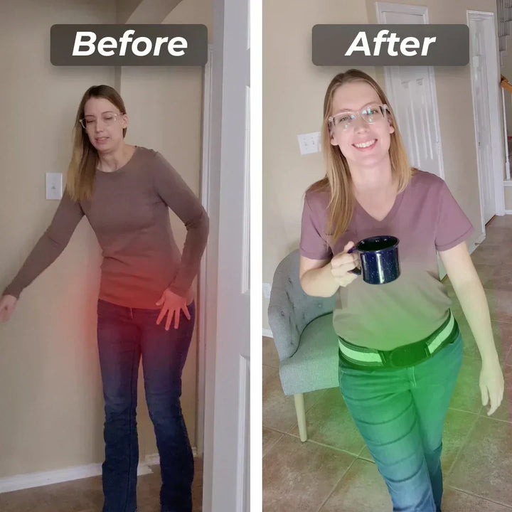 Unisex SI joint support belt, designed for sciatica & lower back pain relief. Adjustable for comfort.