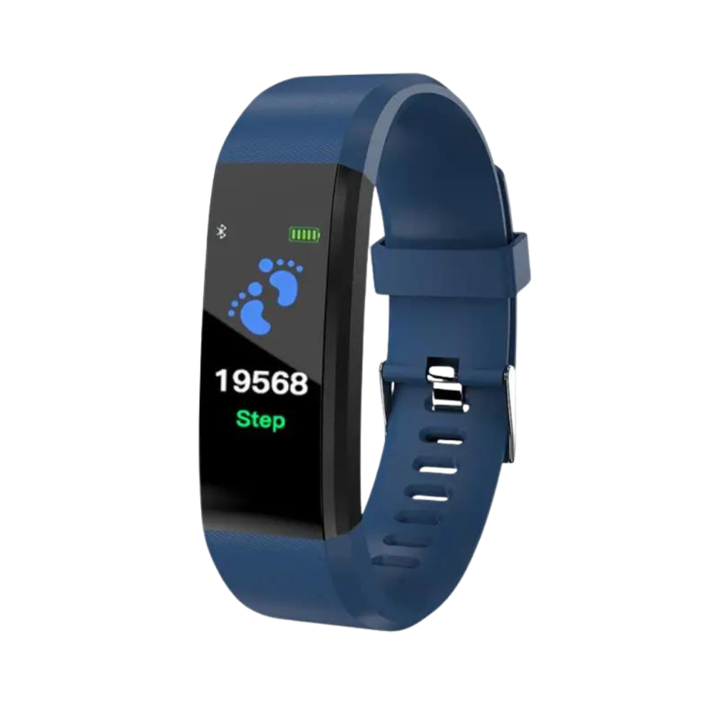 Senior tech smartwatch on a hand, clearly displaying blood pressure readings. Essential for daily health checks.