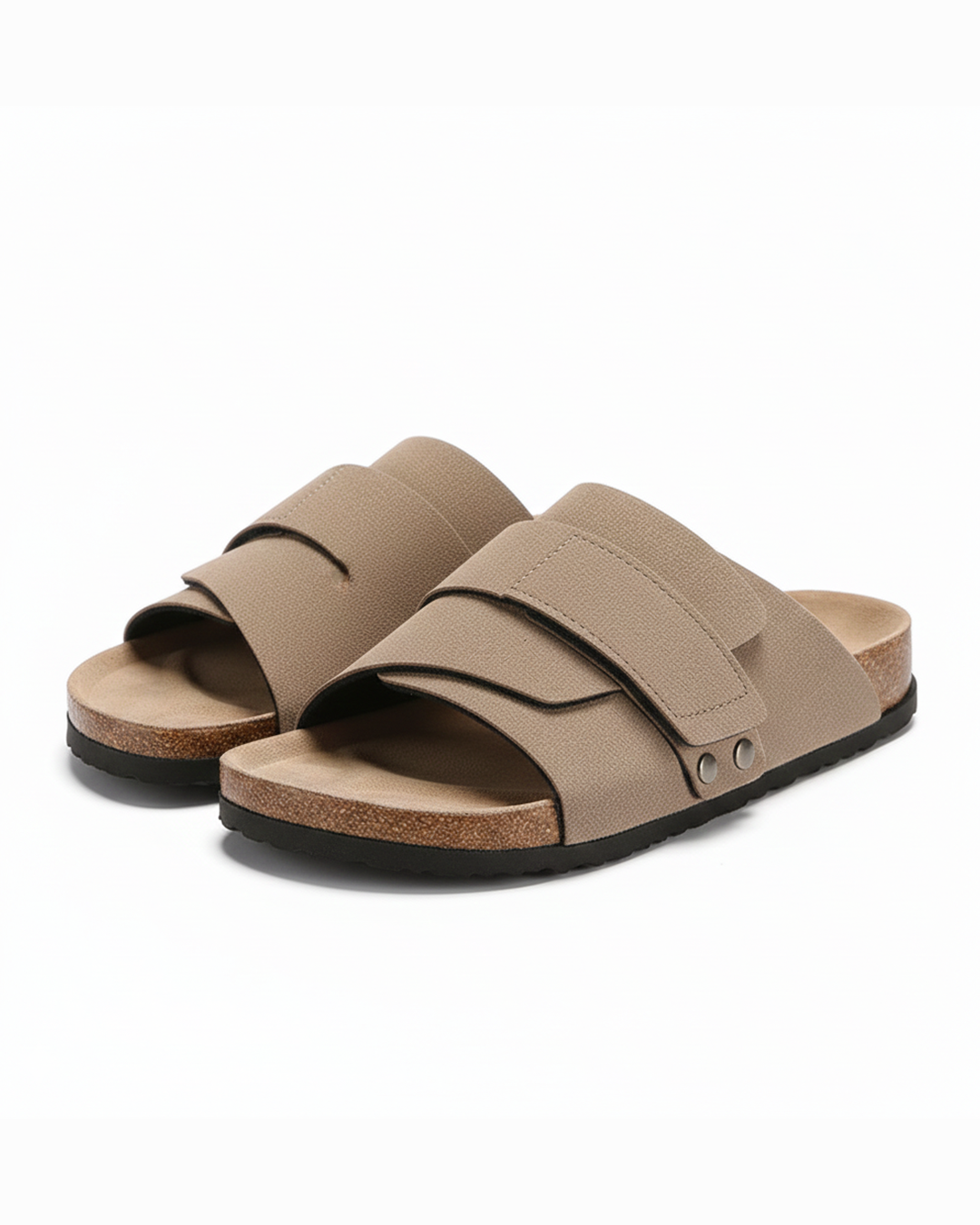 Unisex Shoreline Comfort Slide Sandals, soft leather, perfect for beachwear and casual summer outings.