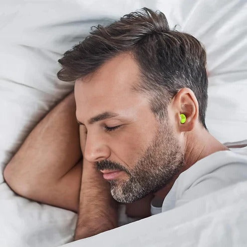 Noise reduction earplugs, ideal for students and travelers seeking quiet, focus, and undisturbed rest.