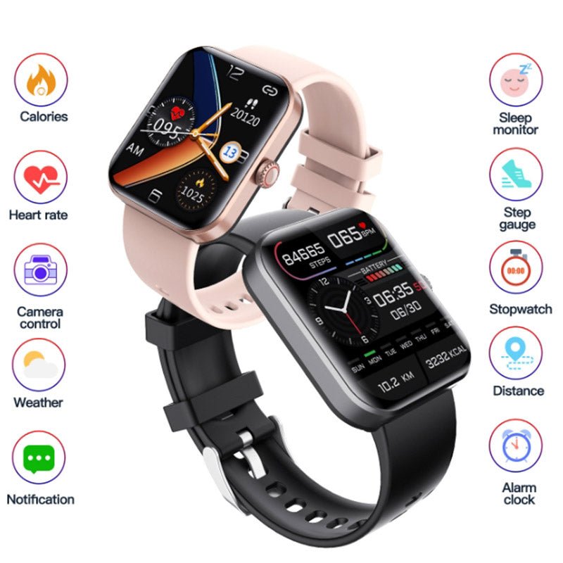 Unisex digital smartwatch for effortless blood sugar monitoring & comprehensive health tracking.