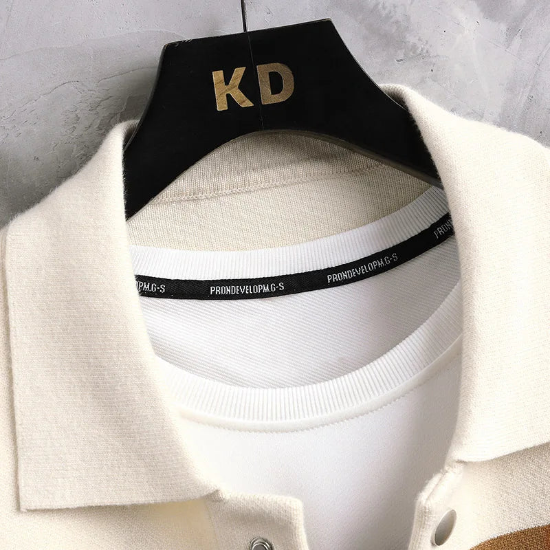 Soft unisex knit cardigan sweater with classic stripes, a casual fashion staple