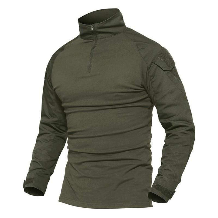 Unisex Tactical Outdoor Combat Shirt, long sleeve, military style for hunting and paintball, front view