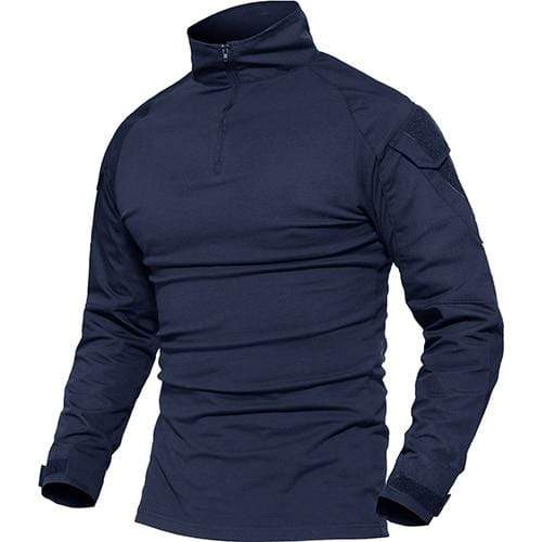 Close-up of the breathable fabric on a Unisex Tactical Combat Shirt, outdoor and activewear