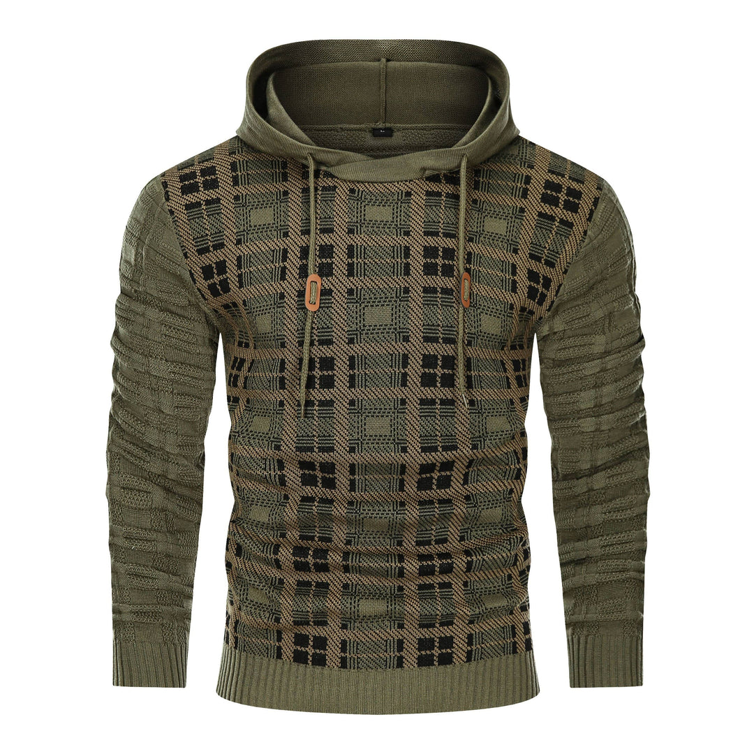Unisex textured pullover hoodie in a neutral color, casual and comfortable cotton blend outerwear.