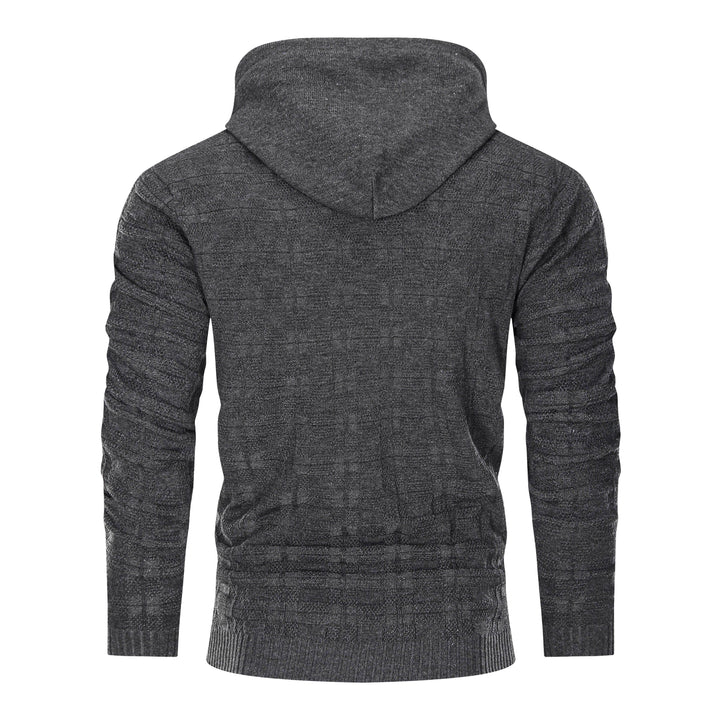 Unisex textured hoodie with a minimal design, a versatile cotton blend pullover for any wardrobe.