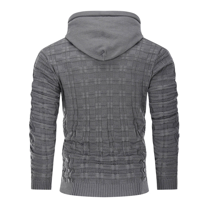 Pair of unisex textured pullover hoodies in different colors, demonstrating variety and style.