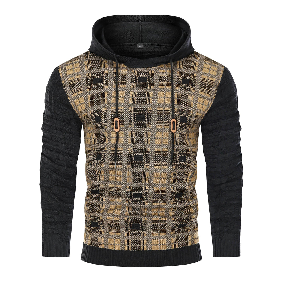 Front view of a unisex textured hoodie, perfect for athletic wear or casual outfits, warm and stylish.