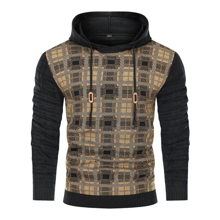 Front view of a unisex textured hoodie, perfect for athletic wear or casual outfits, warm and stylish.