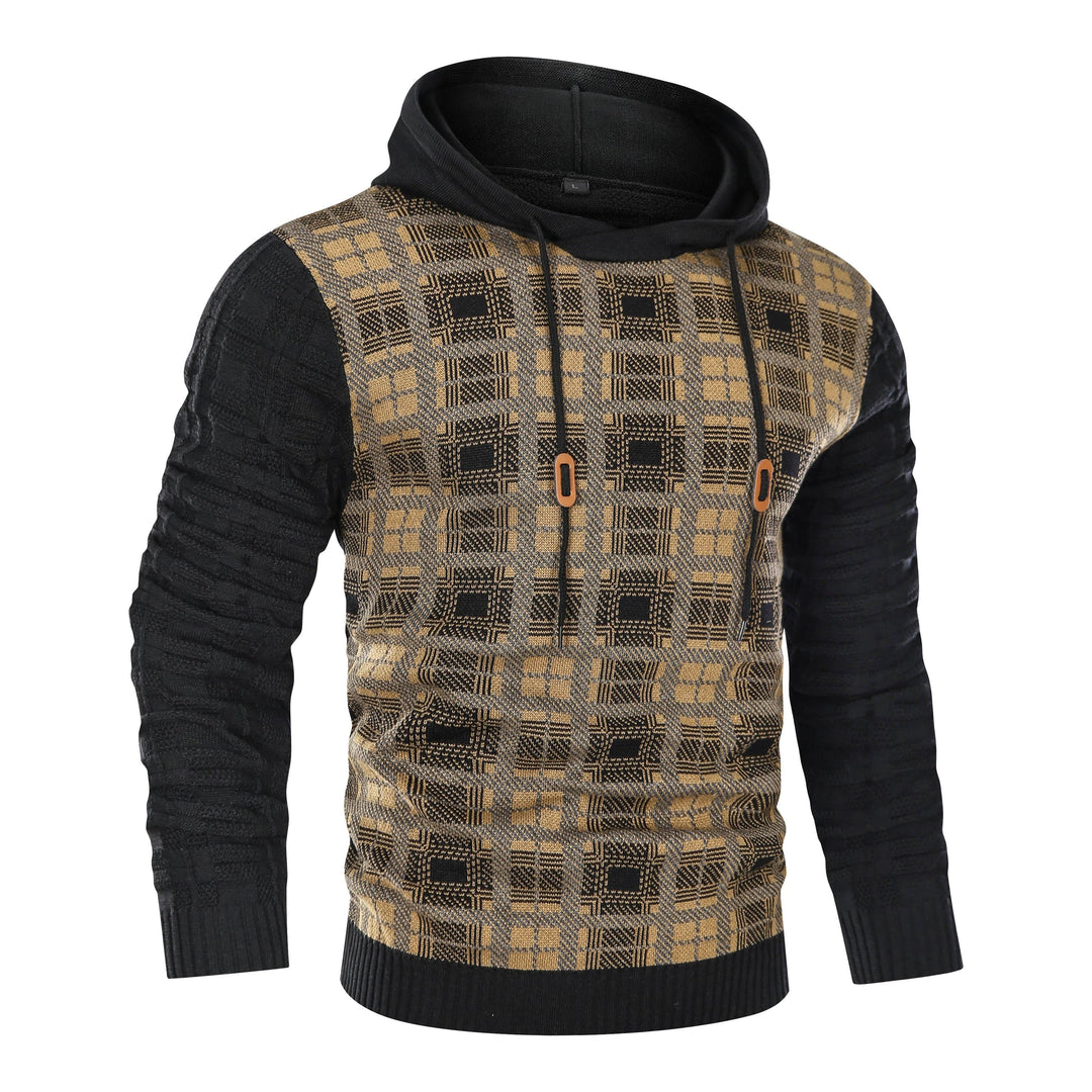 Unisex textured pullover hoodie folded neatly, emphasizing its soft cotton blend material.