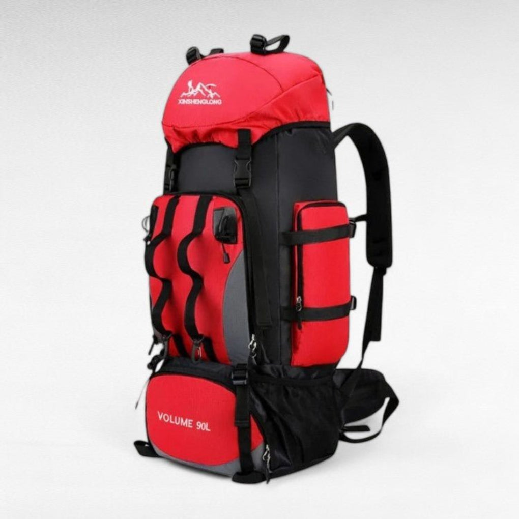 Ergonomic 90L waterproof hiking backpack. Ideal ultralight travel & camping gear for outdoor adventures.