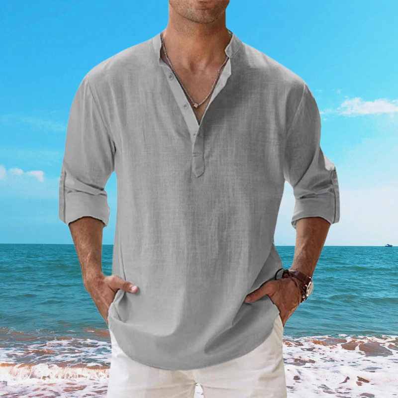 Unisex blend shirt in white, showcasing the comfortable and breathable soft fabric