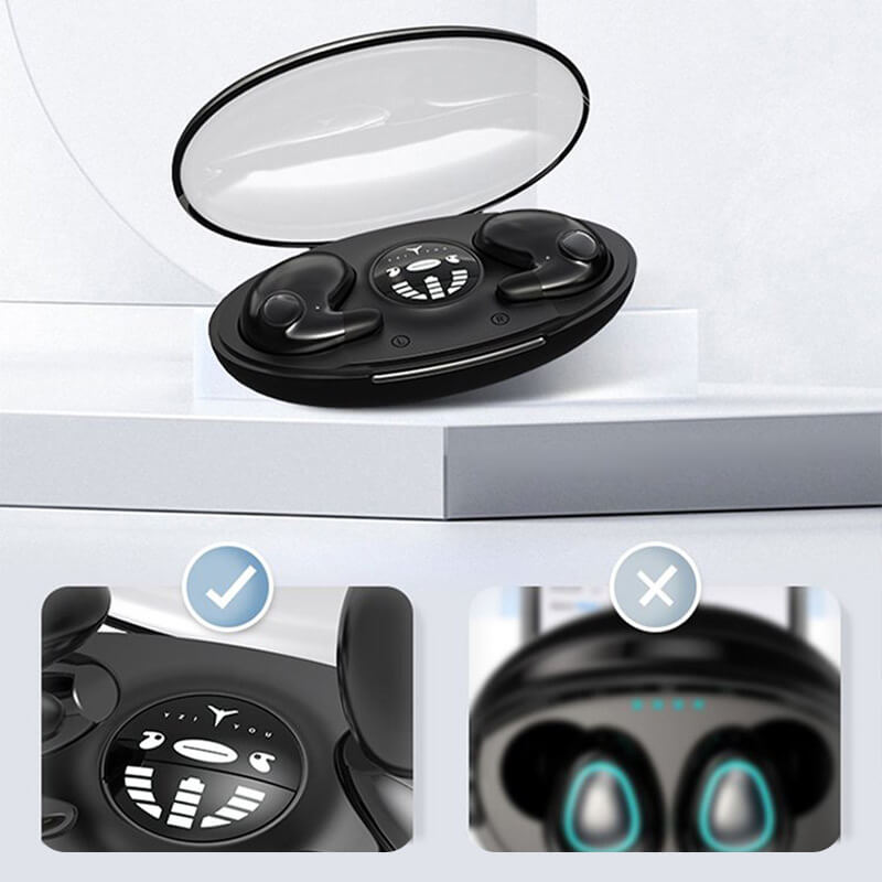 Wireless Bluetooth sleep headphones with noise cancelling technology & IPX5 water resistance for relaxation.