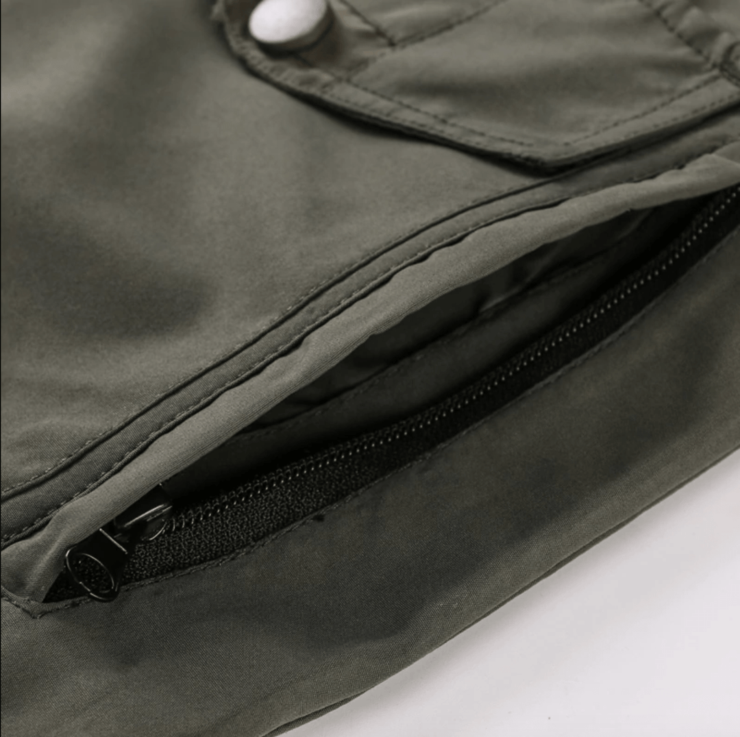 Side view of the Unisex Ultralight Outdoor Parka, demonstrating its comfortable fit & durable apparel design
