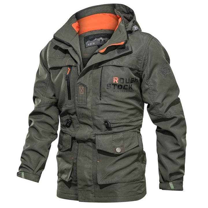 Folded Unisex Ultralight Outdoor Parka demonstrating its compact, lightweight design for easy packing