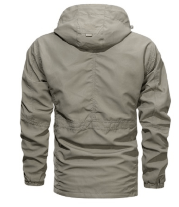Unisex Ultralight Outdoor Parka laid flat, showcasing its minimalist design and lightweight polyester material