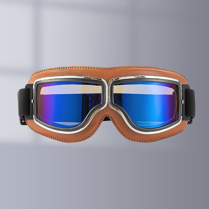 Off-road vintage motorcycle goggles, essential for dirt biking & ATV riding. Wind & UV protection included.