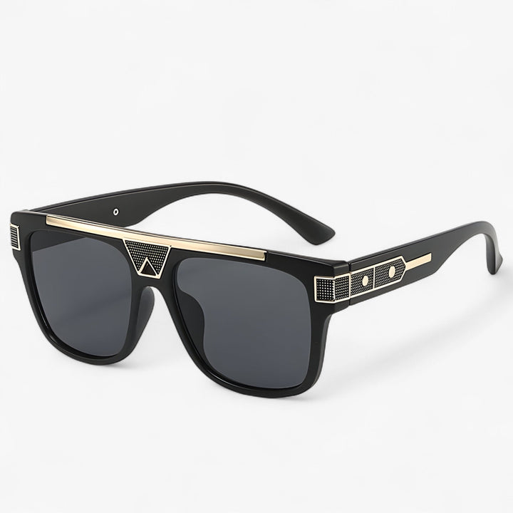 Unisex vintage pilot aviator sunglasses with silver mirrored lenses & metal frame for UV400 eye protection.